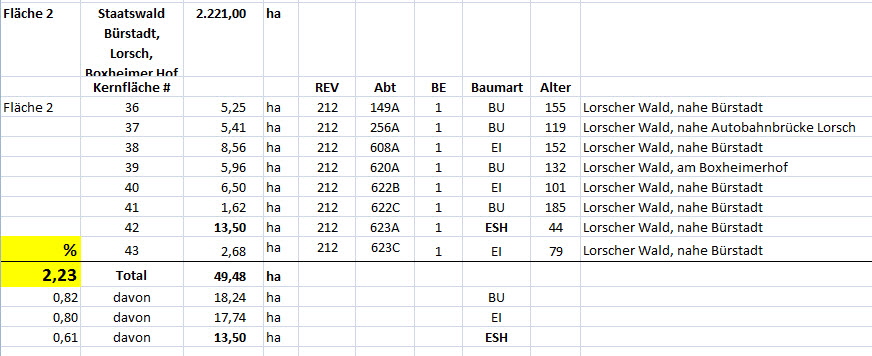 Flche 2 Auswertung